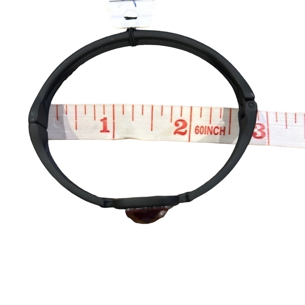 Matte Black & Faux Ruby Red Acrylic Gem Clasp Bracelet from Stephan & Co. - Picture 11 of 12